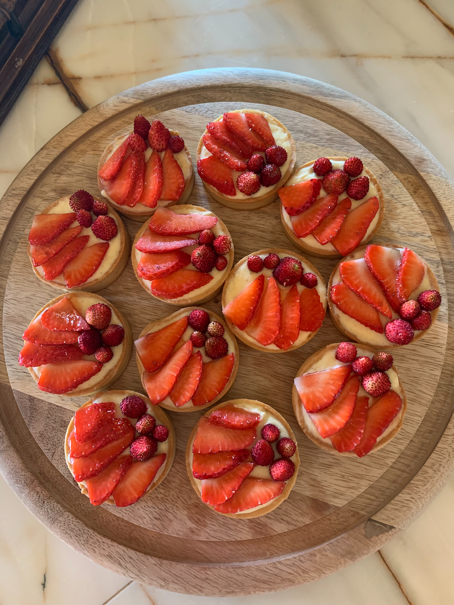 Wild strawberry tart